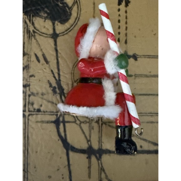 Christmas Wooden Self Stick 2 Stocking Hanger Holders Santa Vtg 1981 - Picture 5 of 11